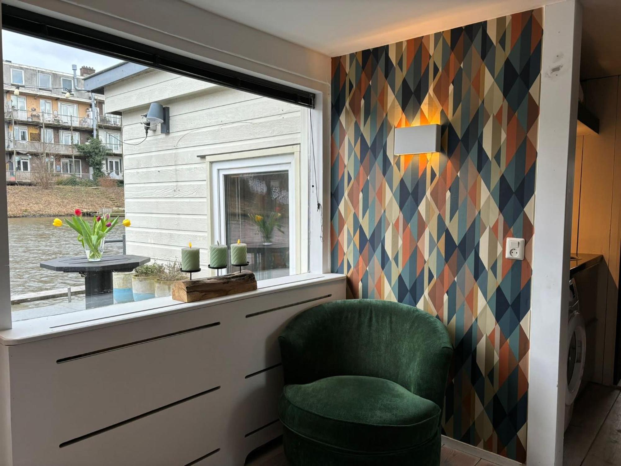 Luxury Studio On Robs Houseboat Special For Couples Amsterdam Dış mekan fotoğraf